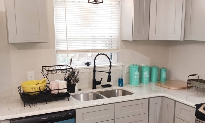 Toddville Road Casa | Backyard Under Construction: Modern Farmhouse 3miles to Uptown
