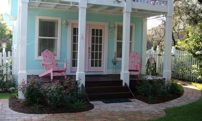 Seagrove Beach Cabaña | 'Barbie Beach House' .... Pasos casa perfecta de la playa de la piscina climatizada