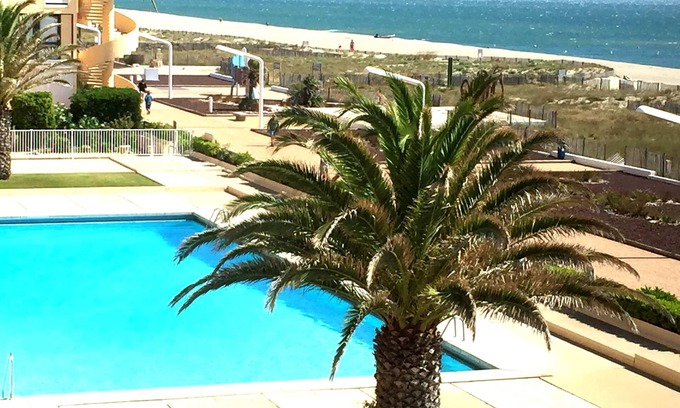 Le Barcares Apartamento | T2 hermosa vista al mar residencia con piscina