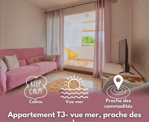 Sainte Marie Apartamento | Bas de Ste marie, T3 rénové, tout confort, vue mer