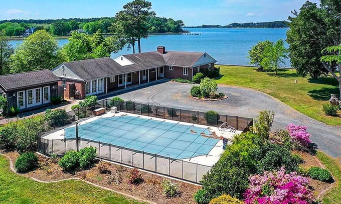 Davis Wharf Casa | Bayfront Retreat w/ Game Room + Outdoor Pool!