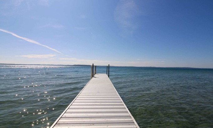 Suttons Bay Casa | Bayside Serenity with Hot Tub! Dog Friendly!