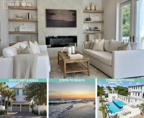 SeaNest Village Casa | Beach Bliss on 30A By Stay on 30A, Golf cart, Bikes