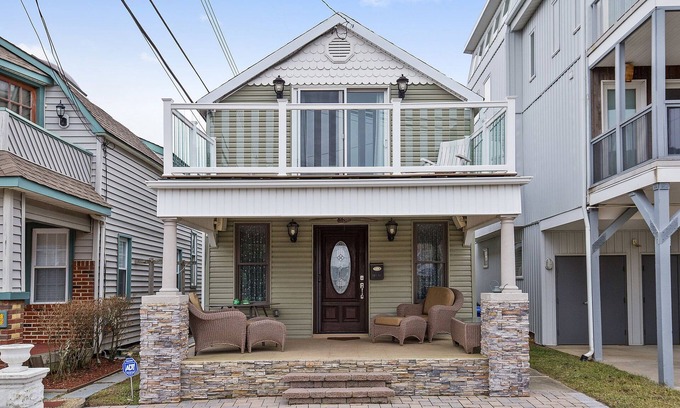 Bradley Beach Casa | Beach Block Bradley Beach, NJ 3 casas en la playa incluye 4 pases de playa