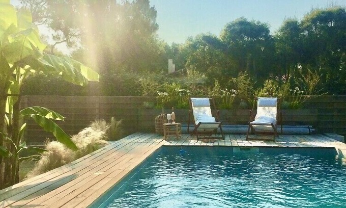 Les Estagnots Casa | Playa Estagnots, piscina climatizada, jardín íntimo, villa coup de coeur.