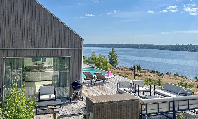 Osteraker Municipality Casa | Casa frente a la playa en åkersberga con sauna