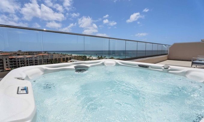 Oranjestad-West Condominio | VISTA A LA PLAYA - PLAYA DEL ÁGUILA - LEVENT RESORT - Condominio Penthouse 2BR con vista panorámica - LV607