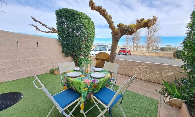 Marseillan Apartamento | Apartamento de 2 habitaciones con jardín privado y acceso directo a la playa