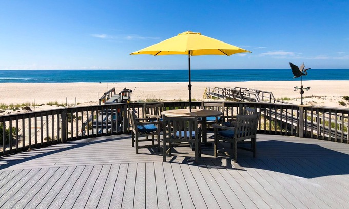 West Hampton Dunes Casa | Beachfront ocean-view escape with rooftop & private beach access - dog-friendly