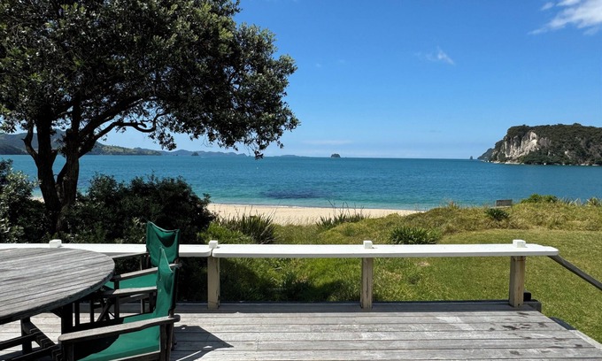 Cooks Beach Casa | Frente a la playa (Flaxmill Bay) Whitianga