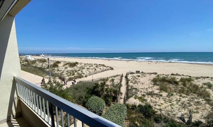 Marseillan Plage Apartamento | Estudio a pie de playa, gran nevera, lavavajillas, lavadora, parking privado