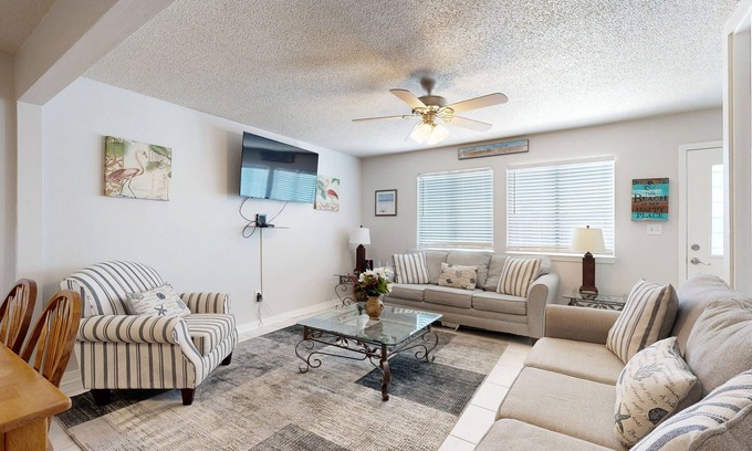 Sugar Beach Casa | Beachfront townhome w/ on-site beach access, heated pool, patio, grill, AC, W/D