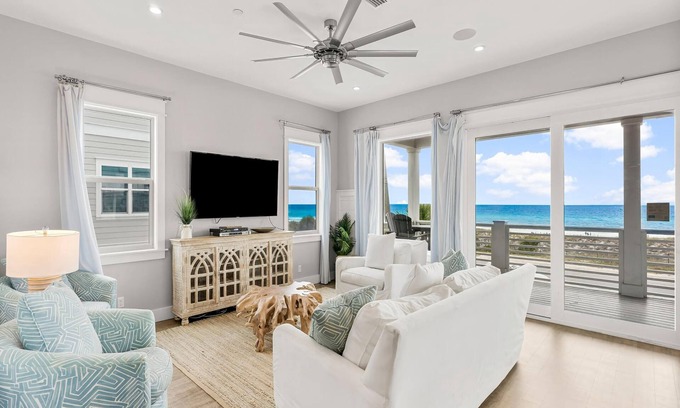 Bid-a-wee Beach Casa | Beachside Luxury Home: Gulf Views, Fenced Yard + Private Pool