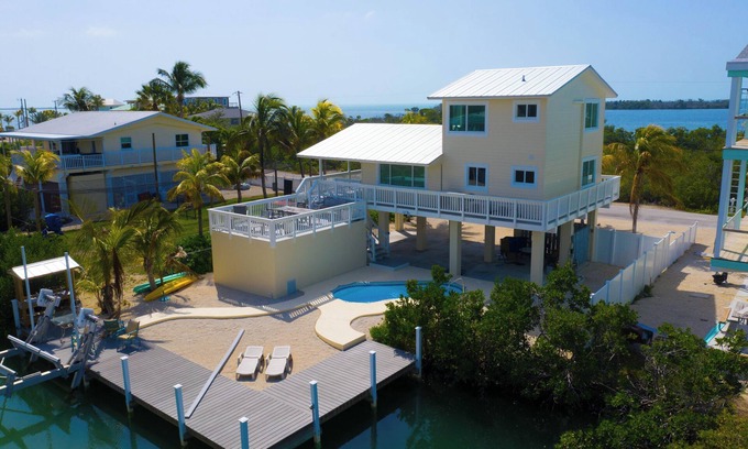 Cutthroat Harbor Estates Casa | Beautiful 2 Bedroom 2 Bath Pool Home With Sunset Views