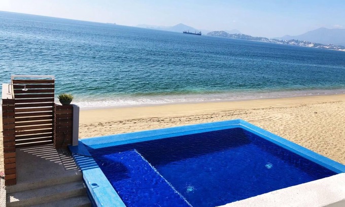Manzanillo Apartamento | PRECIOSO DEPARTAMENTO A PIE DE PLAYA CON ALBERCA TOTALMENTE NUEVO