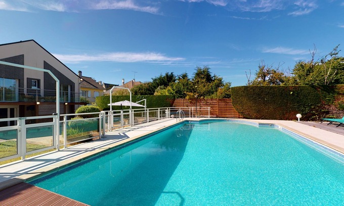 Saint-Pair-sur-Mer Villa | Villa-Baño privado con bañera-Vista al Mar-Belle Villa contemporaine