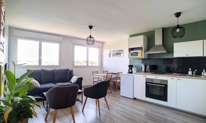 Donville-les-Bains Apartamento | Precioso apartamento dúplex cerca del mar (la escala)