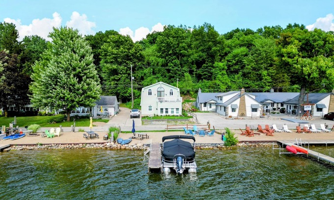 Sand Creek Casa | Beautiful Evans Lakefront Getaway: Private Beach, Sleeps 10!