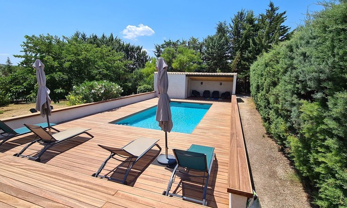 Valflaunes Casa | hermosa casa con piscina Pic Saint Loup. parque ajardinado y tranquilo