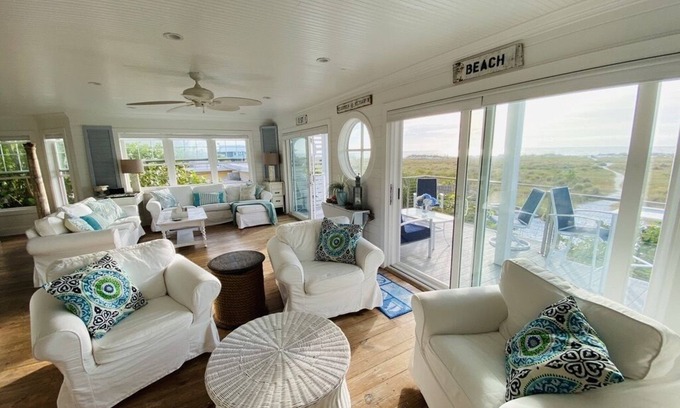 Anna Maria Casa | Hermosa casa frente al mar con carrito de golf y bicicletas - Halcyon House