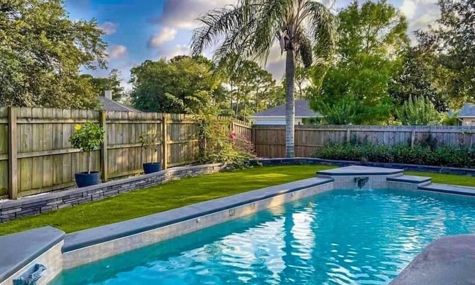 Titusville Casa | Beautiful heated pool home with office in Florida