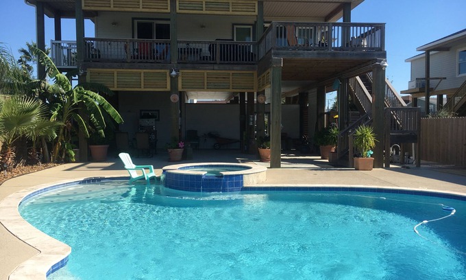 Spanish Grant Casa | Hermosa casa nueva en Galveston TX con piscina, jacuzzi, vistas al atardecer y más ...