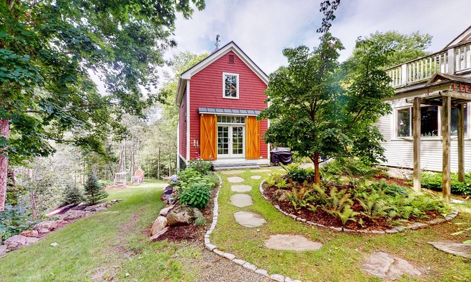 Camden Casa | Beautiful home right in town with private hot tub, firepit & lovely grounds