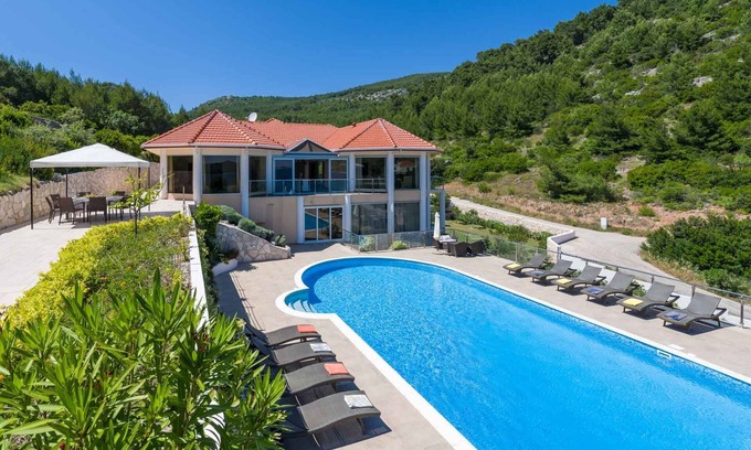 Blato Villa | Beautiful Korcula Villa | 7 Bedrooms | Villa Karbuni Deluxe | Wonderful Sea & Beach Views | Zaglav Bay