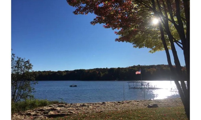 Gaylord Casa | Beautiful Lakefront Home on Big Lake!