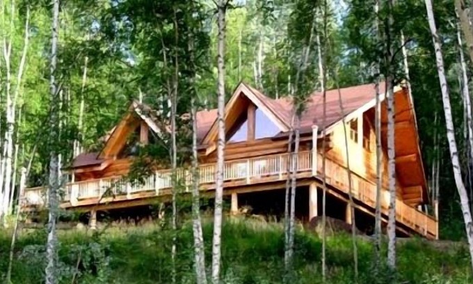 Fairbanks Casa | Hermosa Log Lodge con vistas espectaculares