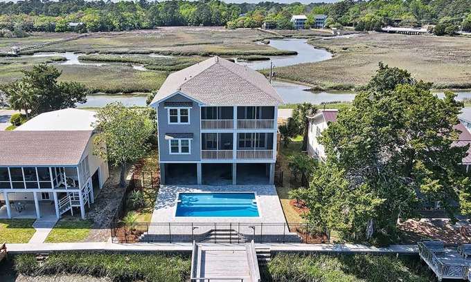 Litchfield by the Sea Casa | Beautiful Marshview home with 7 Bedrooms