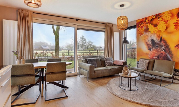 Krachtighuizen Cabaña | Beautiful new lodge overlooking the meadows, located in the Veluwe region