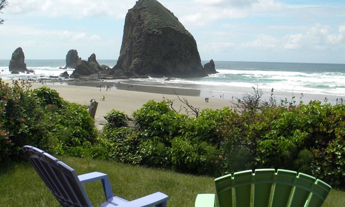 Downtown Cannon Beach Casa | Hermosa vista frente al mar Haystack Rock