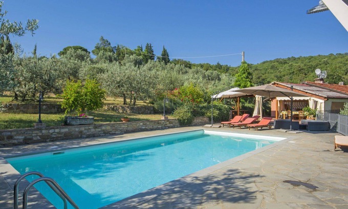 Pieve a Presciano Villa | Casa de vacaciones privada con piscina privada, WIFI, TV, patio, vista panorámica, aparcamiento