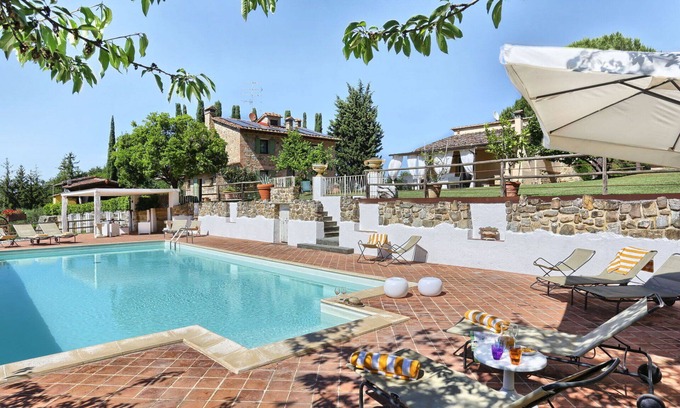 Gambassi Terme Villa | Casa de vacaciones privada con piscina privada, WIFI, A/C, TV, terraza, vista panorámica