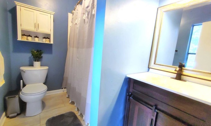 Greensboro Casa | Beautiful private bedroom #1, King-size bed, and AC in charming Greensboro