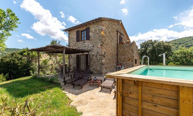 Cinigiano Casa | Casa de vacaciones privada con WIFI, A/C, piscina privada, TV, patio, vista panorámica