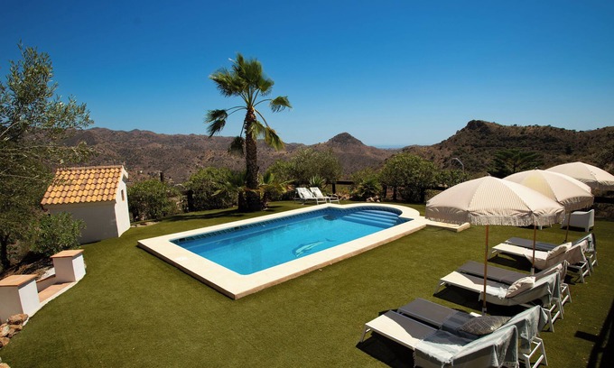 Almogia Villa | Beautiful private villa heated pool with stunning mountain view near Málaga