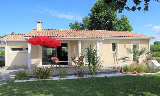 Carcans Casa | Estupenda casa de vacaciones privada con WIFI, TV, terraza, mascotas permitida y aparcamiento