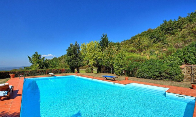 Arezzo Villa | Casa de vacaciones privada con A/C, WIFI, piscina privada, TV, vista panorámica, cerca de Arezzo