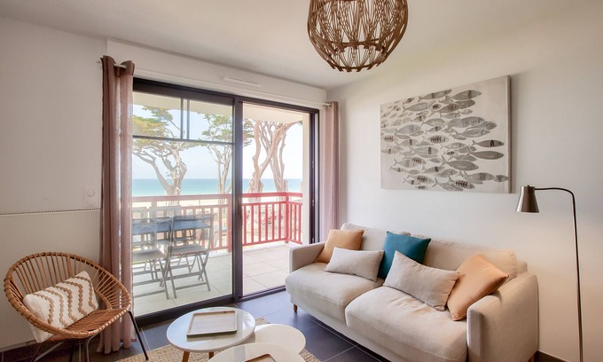 Pleneuf-Val-Andre Apartamento | Precioso piso frente al mar para 2