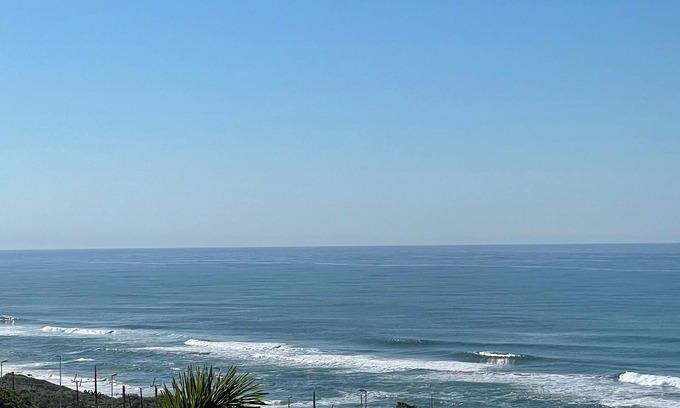 Warner Beach Cabaña | Beautiful sea view from wooden balcony with sunrises to die for !!!
