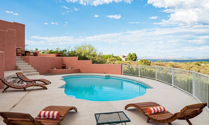 Cottonwood Casa | Beautiful Southwest Home! Private Pool & Fire Pit! 5 Bedrooms with Casita! Quail