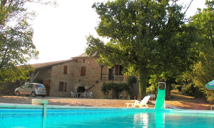 Ginals Otro | Hermosa casa de piedra con gran piscina privada y vistas impresionantes