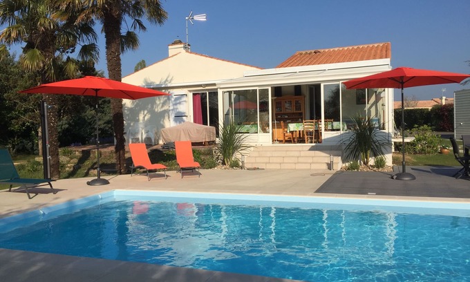 Saint-Mathurin Casa | Beautiful villa 10 pers. near S. d'Olonne, heated pool