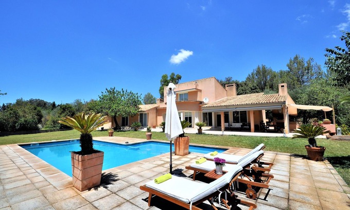 Bunyola Villa | Preciosa villa "Sa Rota" con Wi-Fi, jardín, terraza, piscina y pista de tenis