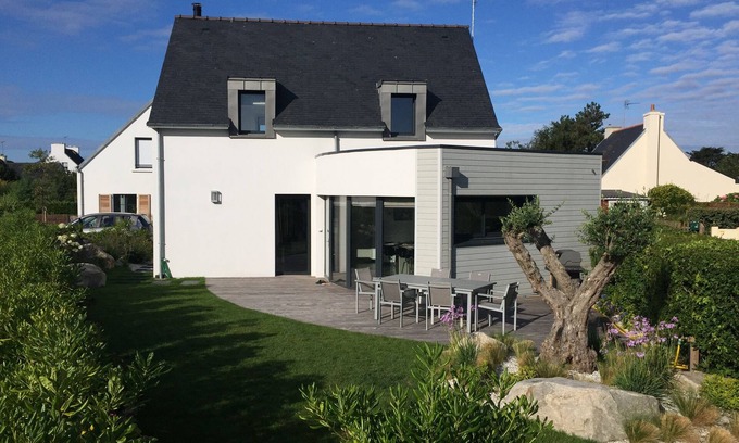 Loctudy Villa | Hermosa villa nueva en jardín paisajístico en Lodonnec