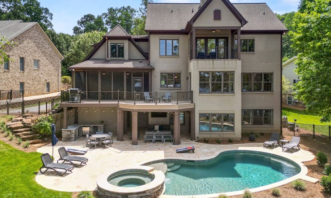 Denver Casa | Beautiful Waterfront Home with Pool/Hot Tub - Ideal for up to 14 Guests