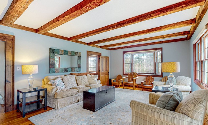 Quechee Casa | Beautifully updated home with spectacular valley views, washer/dryer, fireplaces