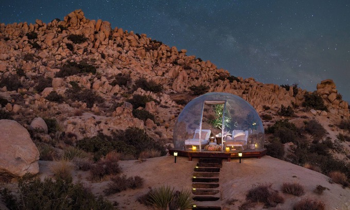 Yucca Valley Casa | Bedrock Bungalow | Pool, Spa & Stargazing Dome
